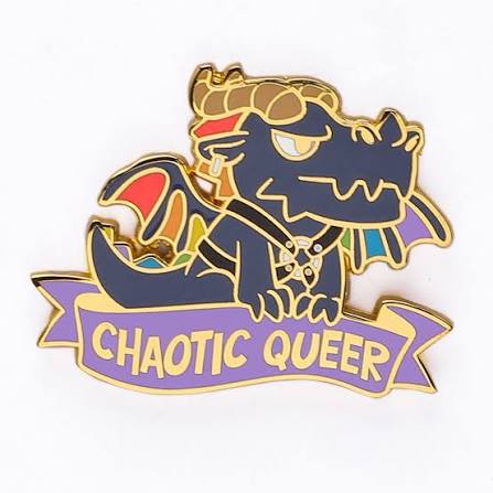 Alternative Alignments - Chaotic Queer Enamel pin - Game On