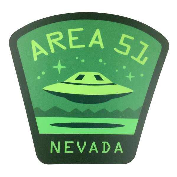 Area 51, Nevada Ufo Travel Sticker - Game On