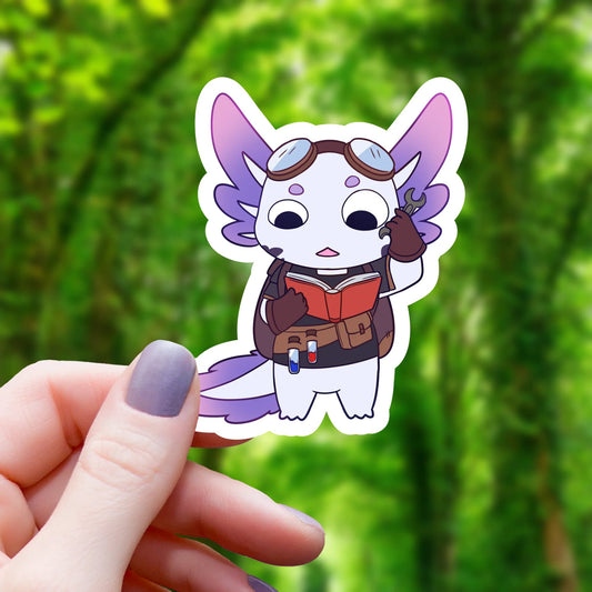 Artificer Axolotl - RPG Inspired Sticker - 3" - Game On