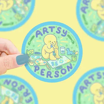 Artsy Person, Creative, Artist, Little Guys, Vinyl Sticker - Game On