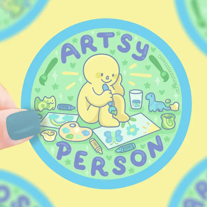 Artsy Person, Creative, Artist, Little Guys, Vinyl Sticker - Game On