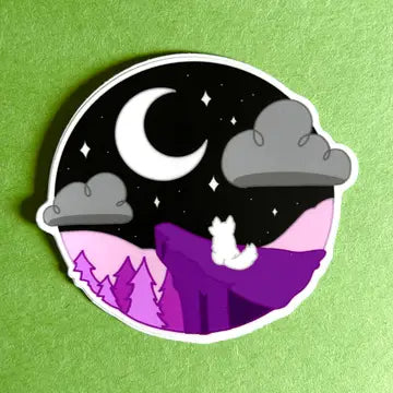 Asexual Night Sky - Pride Snapshot Sticker - Game On