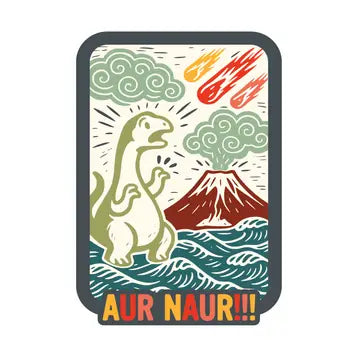 Aur Naur Dinosaur Sticker - Game On