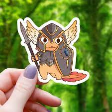 Axolotl Paladin RPG - Class Inspired Sticker - 3" - Game On