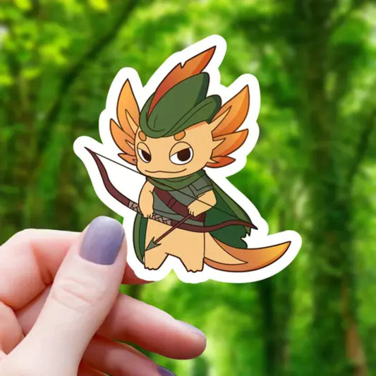 Axolotl Ranger RPG - Class Inspired Sticker - 3" - Game On