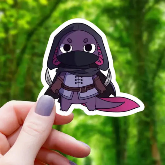 Axolotl Rogue RPG - Inspired Sticker - 3" - Game On
