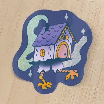 Baba Yaga Hut Holographic Sticker - Game On