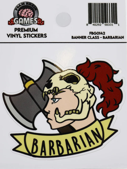 Barbarian Class Sticker - Game On
