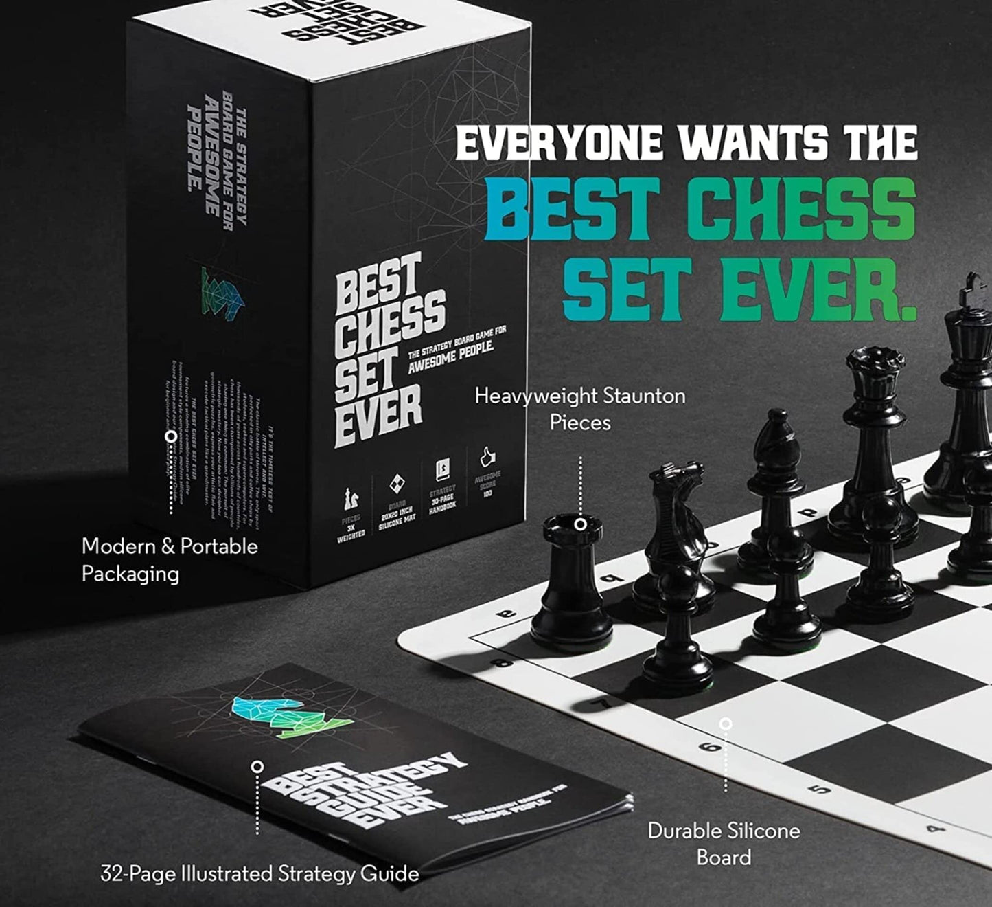 Best Chess Set Ever w/Black Brd - Classic - Game On