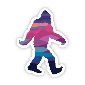 Bigfoot Sunset Colors Sticker - Game On