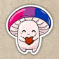 Bisexual Pride Flag Mushroom Sticker - Game On