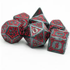 Black & Red Caslte Dice Set - Game On