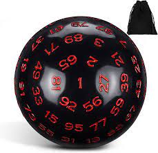 Black with Red d100 - Game On