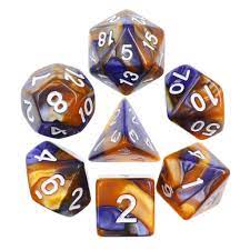 Blend Dark Blue/Gold Dice - Game On