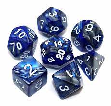 Blend Silver/Blue Dice - Game On