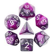 Blend Silver/Purple Dice - Game On