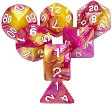 Blend Yellow/Rose Red Dice - Game On