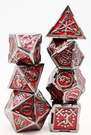 Blood Sword RPG Metal Dice Set - Game On