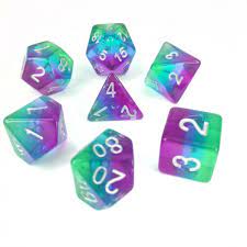 Blue Aurora Dice - Game On