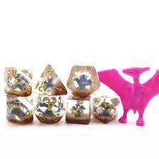 Blue Pterodactyl RPG Dice Set - Game On