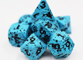 Blue Quarry Metal RPG Dice Set - Game On