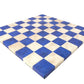 Faux Leather Chess Board - Blue & Cream - Game On