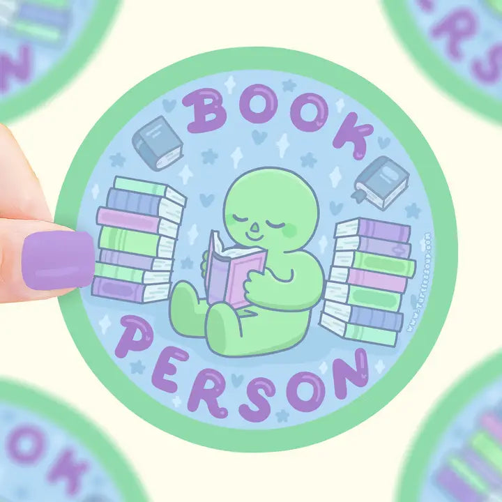 Book Person, Reader, Bookish, Little Guys, Vinyl Sticker - Game On