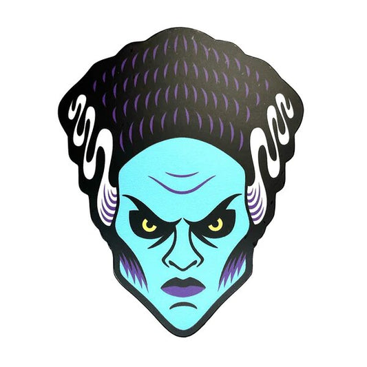 Bride Of Frankenstein head sticker - Game On