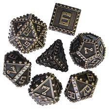 Bronze Brigandine Armor RPG Metal Dice Set - Game On