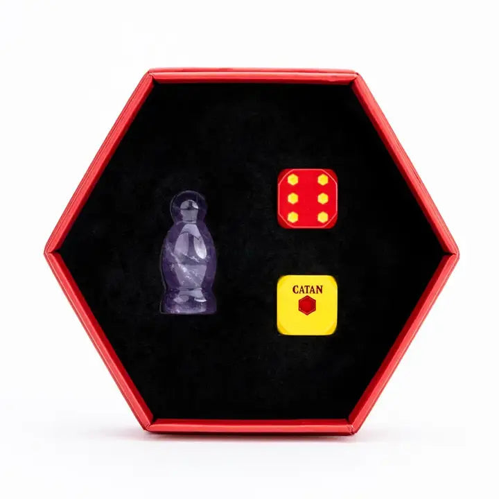 CATAN Premium Robber & Metal Dice Set - Amethyst - Game On
