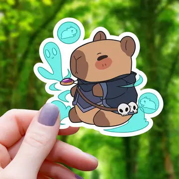 Capybara Necromancer - Class Sticker - Game On
