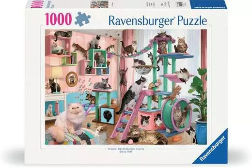 Cat Tree Heaven 1000 pc Puzzle - Game On