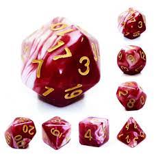 Cherry Cream RPG Dice Set - Game On