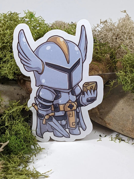 Chibi Paladin Hit - Dice Waterproof Sticker - 2.5" - Game On