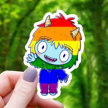 Chibi Pride Yeti Sticker - 3" - Game On