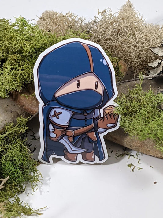 Chibi Rogue Hit Dice - RPG Class Sticker - 2.5" - Game On
