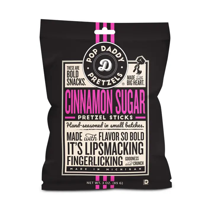 Cinnamon Sugar Pretzel Sticks 1.5oz - Game On