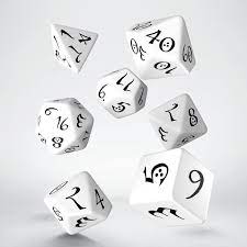 Classic RPG White & Black Dice - Game On