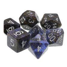 Clear Night Sky RPG Dice Set - Game On