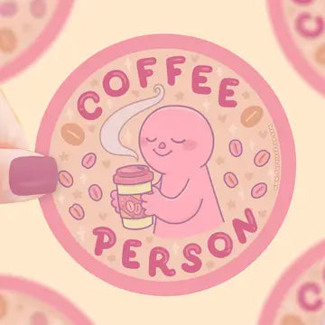 Coffee Person, Espresso, Little Guys, Vinyl Sticker - Game On