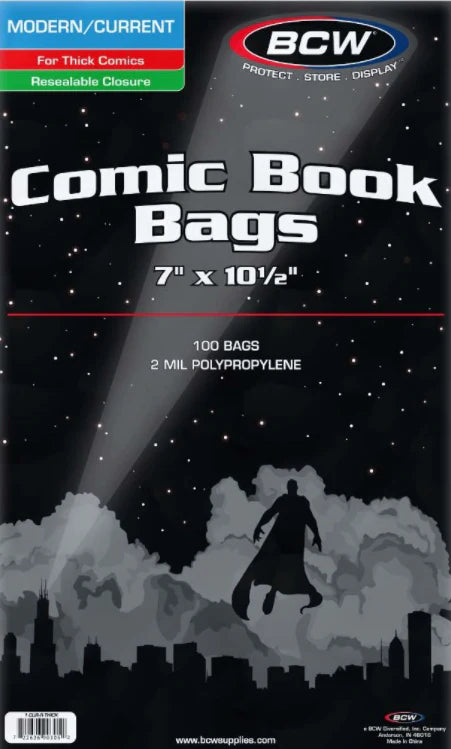 Comic Bags - Resealable Current/Modern - Thick - Game On