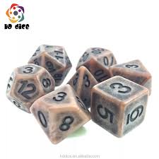 Copper Ancient Dice 7 ct Set - Game On