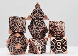 Copper Arrow RPG Metal Dice Set - Game On