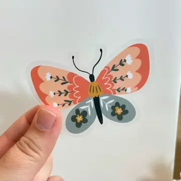 Coral Butterfly Sticker - Game On