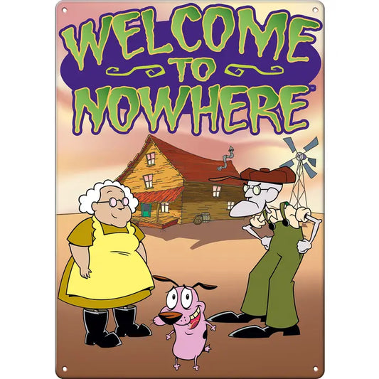 Courage Welcome to Nowhere Metal Sign - Game On