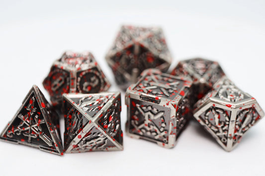 Crossed Swords - Vampiric Sword - Metal RPG Dice Set - Game On