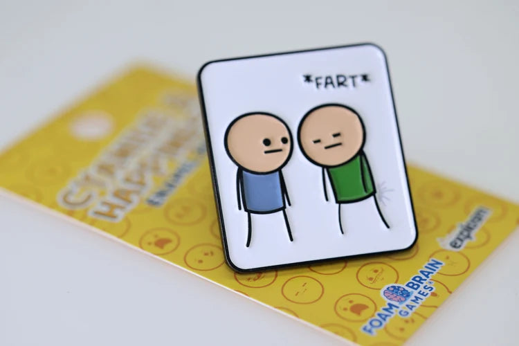 Cyanide & Happiness Enamel Pin - Fart - Game On