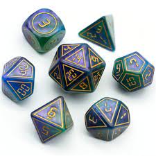 Cybernated Purple & Green RPG D - Game On
