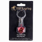D20 Keychain Barbarian - Red with Gold - Game On