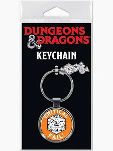 D&D Critical Fail Keychain - Game On